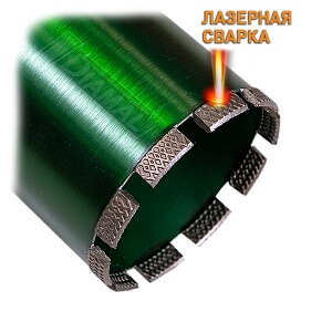 Коронка алмазная DIAMAL DM112LW 112 мм x 450 мм - 1 1 / 4 UNC