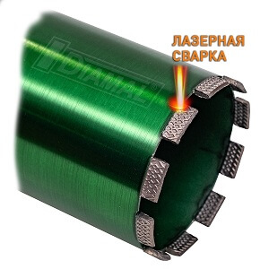 Коронка алмазная DIAMAL DM122LW 122 мм x 450 мм - 1 1 / 4 UNC