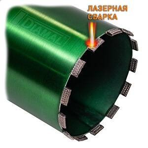 Коронка алмазная DIAMAL DM182LW 182 мм x 450 мм - 1 1 / 4 UNC
