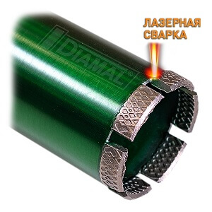 Коронка алмазная DIAMAL DM62LW 62мм x 450 мм - 1 1 / 4 UNC