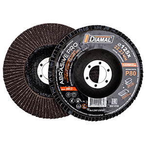 Круг шлифовальный лепестковый торцевой  125 мм зернистость P80 ABRASIVE PRO DIAMAL 