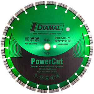 Круг алмазный 350 мм PowerCut  DIAMAL  сегмент 12 мм   