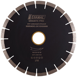 Круг алмазный 300 мм ( звонкий ) серия GRANITE PRO DM1404 DIAMAL 
