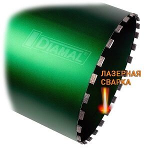 Коронка алмазная DIAMAL DM350LW 350 мм x 450 мм - 1 1 / 4 UNC